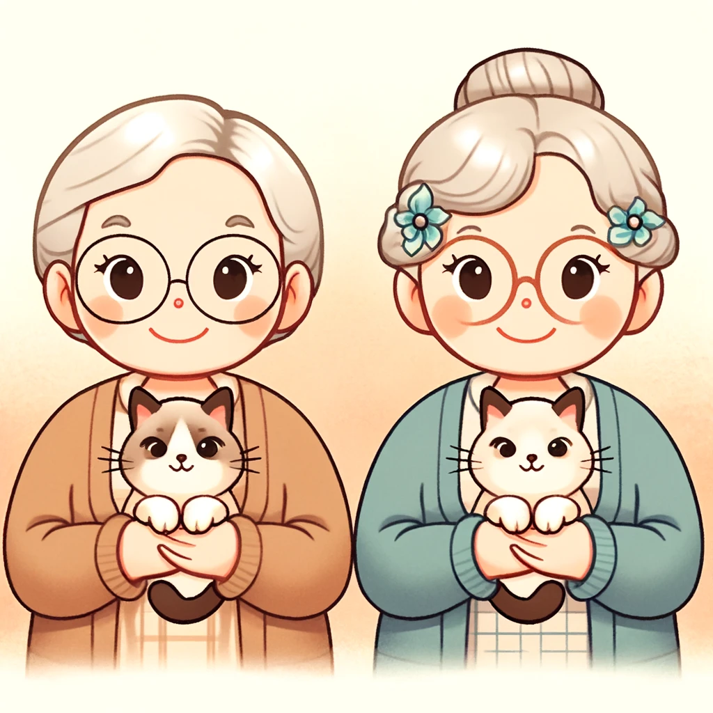 Grandmas with Kittens